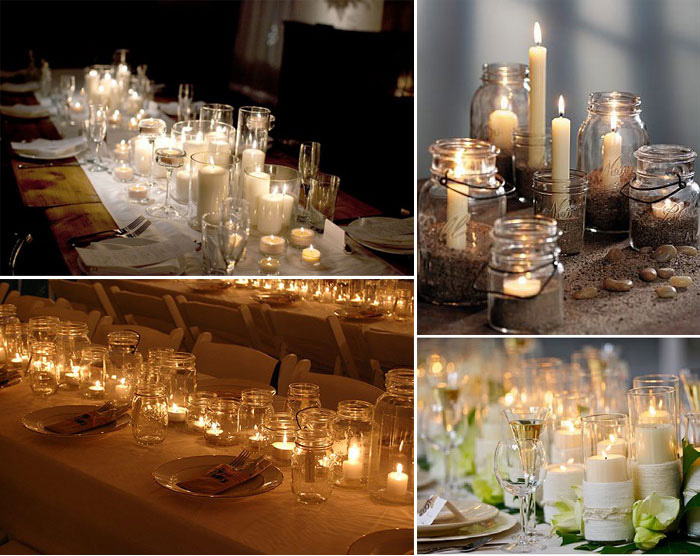 Свечи и романтика в оформлении свадьбы