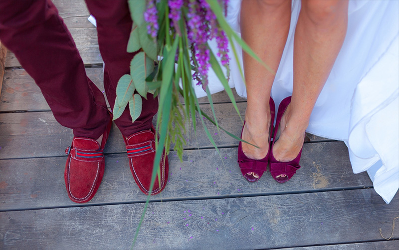 Цветные туфли на свадьбу