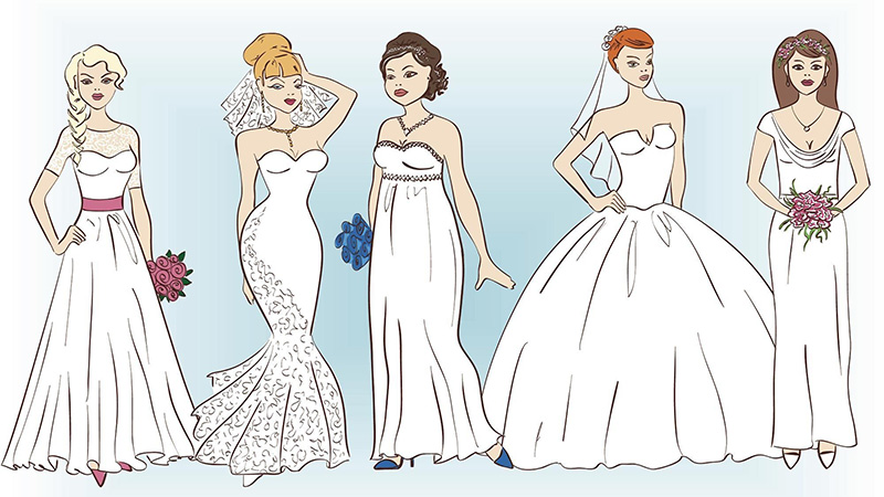Как выбрать свадебное платье по фигуре