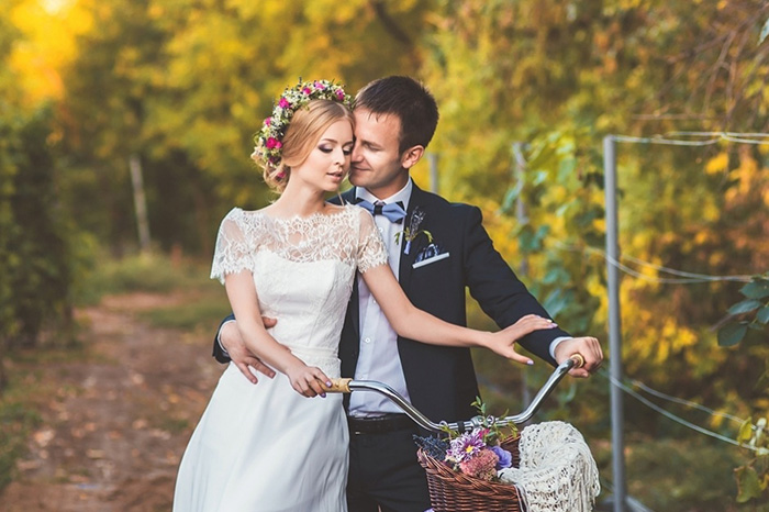 Образы жениха и невесты для свадьбы в стиле прованс