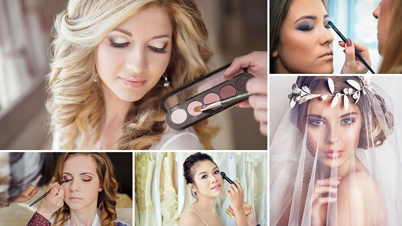 Свадебный макияж с нарощёнными ресницами