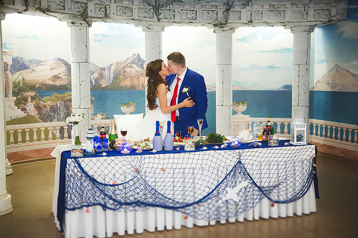 Образы жениха и невесты для свадьбы в морском стиле