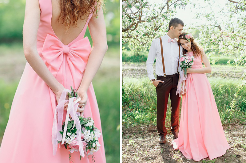 Свадьба в розовом цвете: как одеться